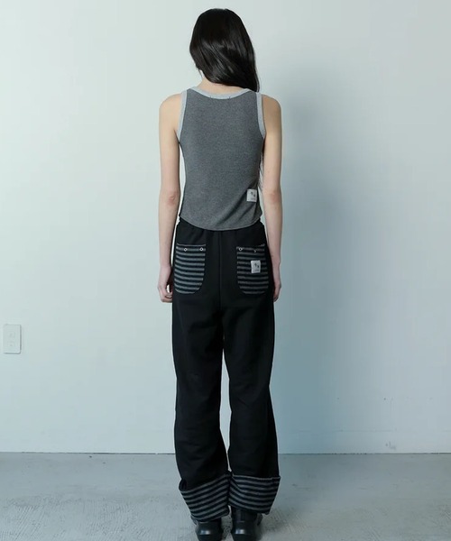 Ada.(エイダ)の「◇COIRIS◇ブランド直輸入正規品/ラフィオン クロップド ノースリーブ Tシャツ RAPHION CROP SLEEVELESS(タンクトップ・レディース・グレー/ブラック・FREE)」の6枚目の写真