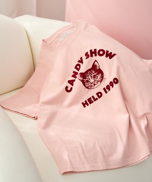 FREAK'S STORE(フリークスストア)の「限定展開 アニマルカレッジ 半袖 Tシャツ(Tシャツ/カットソー・レディース・ネイビー/ブラック/グリーン/ピンク/ライトグレー/ナチュラル/ベージュ・フリ-)」の7枚目の写真