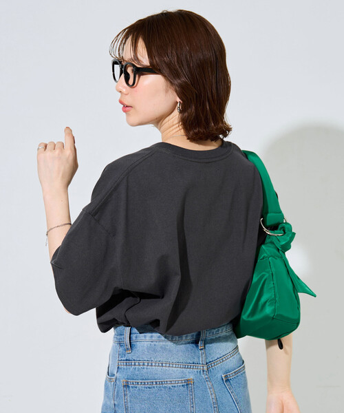 FREAK'S STORE(フリークスストア)の「限定展開 アニマルカレッジ 半袖 Tシャツ(Tシャツ/カットソー・レディース・ネイビー/ブラック/グリーン/ピンク/ライトグレー/ナチュラル/ベージュ・フリ-)」の21枚目の写真
