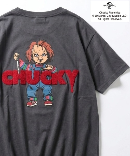 MARUKAWA(マルカワ)の「2026SS Child's Play/チャイルドプレイ チャッキー プリント サガラ刺繍 半袖Tシャツ レディース メンズ(Tシャツ/カットソー・レディース・ホワイト系その他/ホワイト/チャコール/ブルー・L/M)」の3枚目の写真