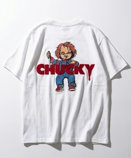 MARUKAWA(マルカワ)の「2026SS Child's Play/チャイルドプレイ チャッキー プリント サガラ刺繍 半袖Tシャツ レディース メンズ(Tシャツ/カットソー・レディース・ホワイト系その他/ホワイト/チャコール/ブルー・L/M)」の6枚目の写真