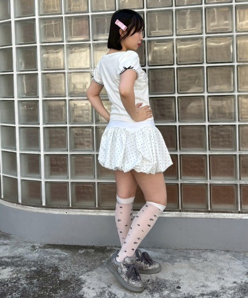 Candy Stripper(キャンディストリッパー)の「TINY DOT BALLOON スカート(スカート・レディース・グレー/オフホワイト/チャコール・FREE)」の13枚目の写真