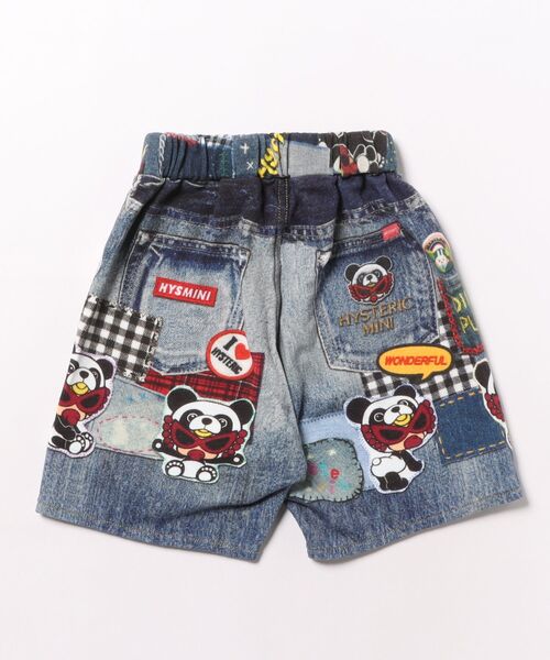 HYSTERIC MINI デニムショートパンツ PANDA MINI 裏毛 Like a denim Viscotex ハーフパンツ（その他パンツ