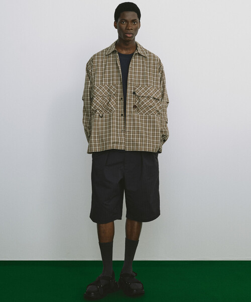 DAIWA PIER39（ダイワピア39）の「DAIWA PIER39 | TECH SPORTS OPEN COLLAR SHIRT L/S GREN PLAID MEN（シャツ/ブラウス・メンズ・ブラウン系その他/ライトグレー・L/S/M）」の3枚目の写真