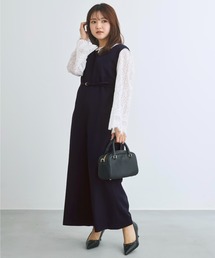 キーネックとろみオールインワン 【低身長・小柄女性】