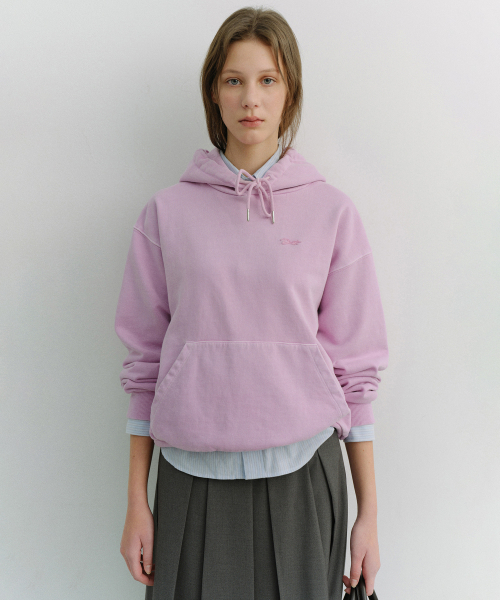 UNISEX garment dyed худи_UDTS6A113_lavender pink