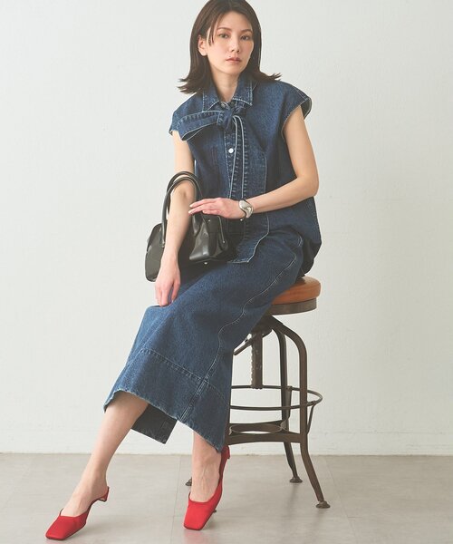 Whim Gazette（ウィムガゼット）の「デニムタイトスカート/セットアップ可（デニムスカート・レディース・インディゴブルー・36/38）」の9枚目の写真