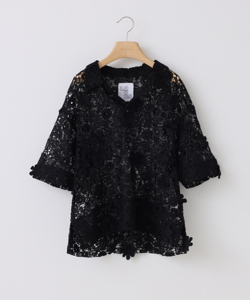 Spick & Span(スピックアンドスパン)の「《一部店舗+WEB限定》LAYAS/レイヤーズ レース半袖シャツ(シャツ/ブラウス・レディース・ホワイト/ブラック・FREE)」の16枚目の写真