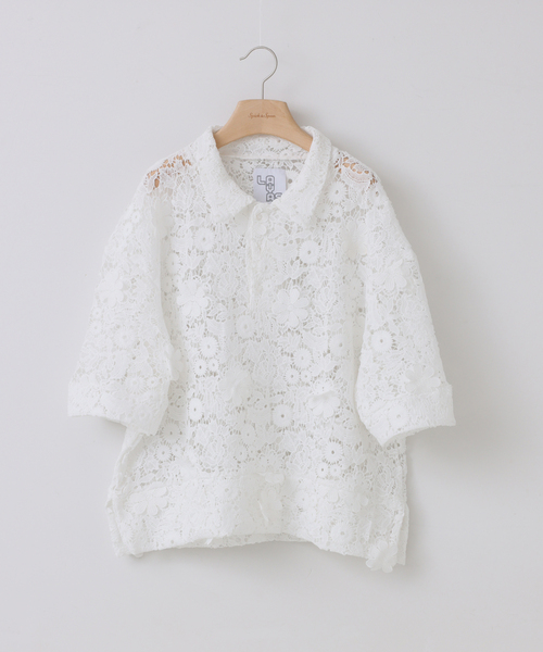 Spick & Span(スピックアンドスパン)の「《一部店舗+WEB限定》LAYAS/レイヤーズ レース半袖シャツ(シャツ/ブラウス・レディース・ホワイト/ブラック・FREE)」の17枚目の写真