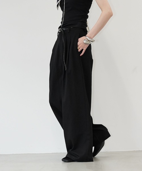 chuclla(チュクラ)の「ダブルタックワイドパンツ chw26s188(その他パンツ・レディース・ブラック/ホワイト・L/M/S)」の17枚目の写真