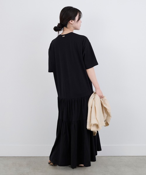 MICA&DEAL(マイカ&ディール)の「ティアードカットワンピース(ワンピース・レディース・ブラック/サンドベージュ・FREE)」の19枚目の写真