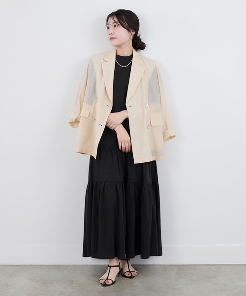 MICA&DEAL(マイカ&ディール)の「【WEB限定】ティアードカットワンピース(ワンピース・レディース・ブラック/サンドベージュ・FREE)」の21枚目の写真