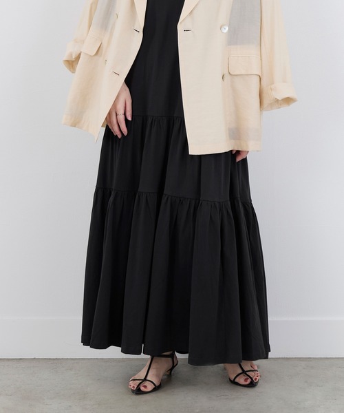 MICA&DEAL(マイカ&ディール)の「【WEB限定】ティアードカットワンピース(ワンピース・レディース・ブラック/サンドベージュ・FREE)」の19枚目の写真