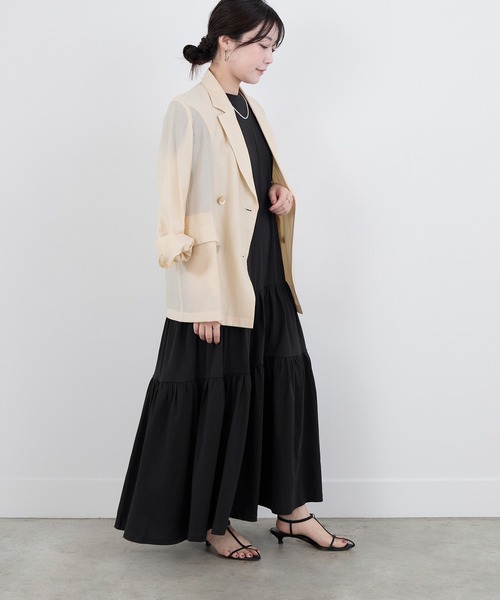 MICA&DEAL(マイカ&ディール)の「【WEB限定】ティアードカットワンピース(ワンピース・レディース・ブラック/サンドベージュ・FREE)」の18枚目の写真