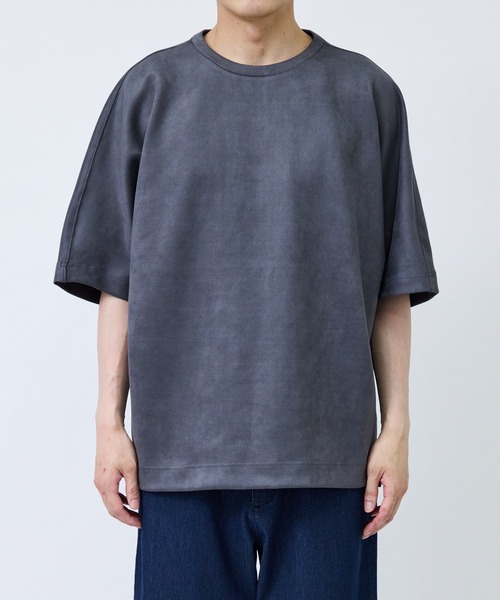 le cercle ADAM ET ROPE'(ルセルクルアダムエロペ)の「フェイクスエードプルオーバー(Tシャツ/カットソー・メンズ・チャコールグレー/キナリ/オリーブ・L/LL/M)」の21枚目の写真