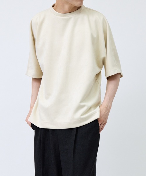 le cercle ADAM ET ROPE'(ルセルクルアダムエロペ)の「フェイクスエードプルオーバー(Tシャツ/カットソー・メンズ・チャコールグレー/キナリ/オリーブ・L/LL/M)」の18枚目の写真