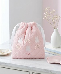 Miffy（ ミッフィー）の「miffy/ミッフィー　キルティングパールシリーズ　巾着（ポーチ）」