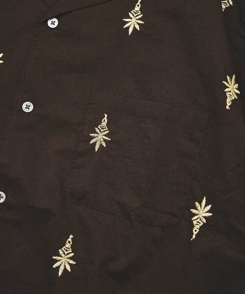 FREAK'S STORE(フリークスストア)の「インド製 総柄 刺繍 リラックスフィット オープンカラーシャツ ショートスリーブ(シャツ/ブラウス・メンズ・チャコールグレー/ブラウン・MEDIUM/LARGE)」の17枚目の写真