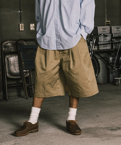 fuguihua ワイドショーツパンツ RED KAP/レッドキャップ 別注 2TUCK WIDE BAGGY SHORTS/2タック ワイド
