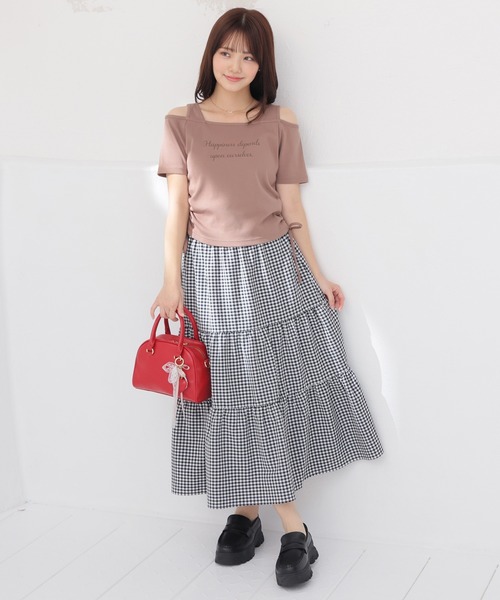 Honeys(ハニーズ)の「タンクレイヤードトップス(Tシャツ/カットソー・レディース・ブラック/モカ/ダークブルー/ホワイト・L/M/S)」の11枚目の写真