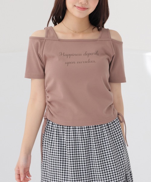 Honeys(ハニーズ)の「タンクレイヤードトップス(Tシャツ/カットソー・レディース・ブラック/モカ/ダークブルー/ホワイト・L/M/S)」の13枚目の写真
