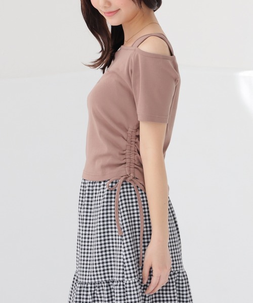 Honeys(ハニーズ)の「タンクレイヤードトップス(Tシャツ/カットソー・レディース・ブラック/モカ/ダークブルー/ホワイト・L/M/S)」の22枚目の写真