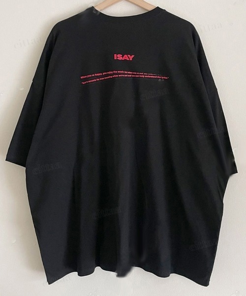 Dalfwin(ダールフィン)の「韓国ファッション ISAYバックプリント半袖Tシャツ(Tシャツ/カットソー・レディース・ブラック/チャコールグレー/ホワイト・FREE)」の17枚目の写真