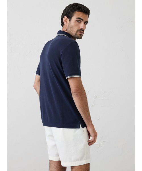 BANANA REPUBLIC FACTORY STORE(バナナリパブリック ファクトリーストア)の「BANANA REPUBLIC FACTORY STORE ライト テクスチャード ティップド ポロシャツ(ポロシャツ・メンズ・アイボリー/ブルー/ネイビー・XL/L/M/S)」の5枚目の写真