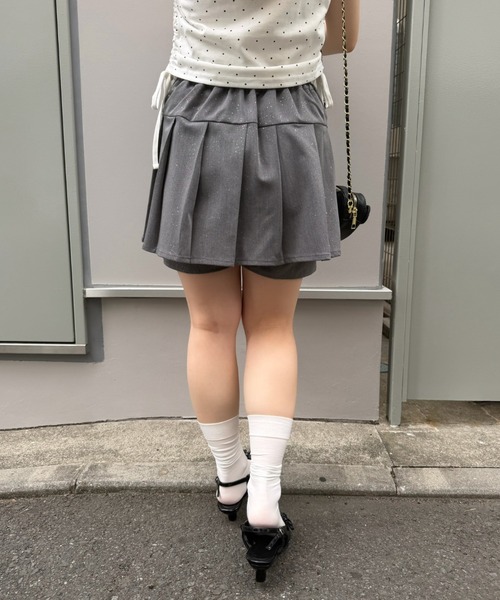 Another Branch olive des olive(アナザーブランチオリーブデオリーブ)の「キラキラプリーツスカパン(スカート・レディース・ブラック/チャコールグレー・FREE)」の11枚目の写真