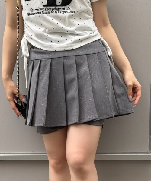 Another Branch olive des olive(アナザーブランチオリーブデオリーブ)の「キラキラプリーツスカパン(スカート・レディース・ブラック/チャコールグレー・FREE)」の16枚目の写真