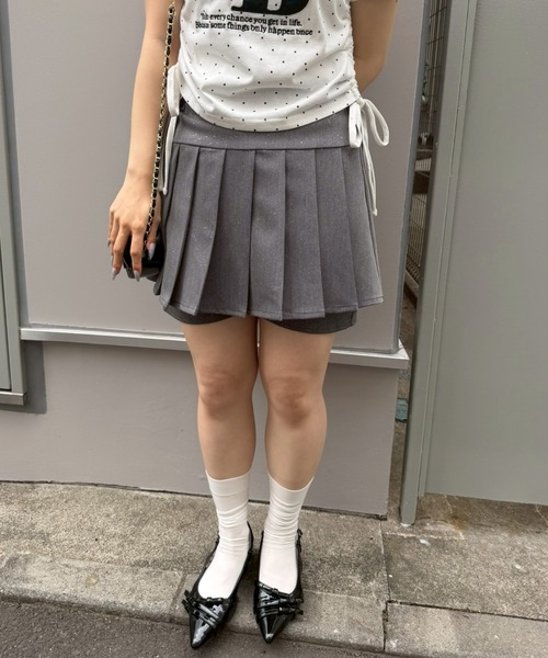 Another Branch olive des olive(アナザーブランチオリーブデオリーブ)の「キラキラプリーツスカパン(スカート・レディース・ブラック/チャコールグレー・FREE)」の14枚目の写真