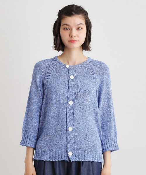LAURA ASHLEY(ローラアシュレイ)の「【日本製/ワンマイルウエア】ギマブークレーヤーン カーディガン(カーディガン/ボレロ・レディース・ブルー/ダークグリーン・38)」の11枚目の写真