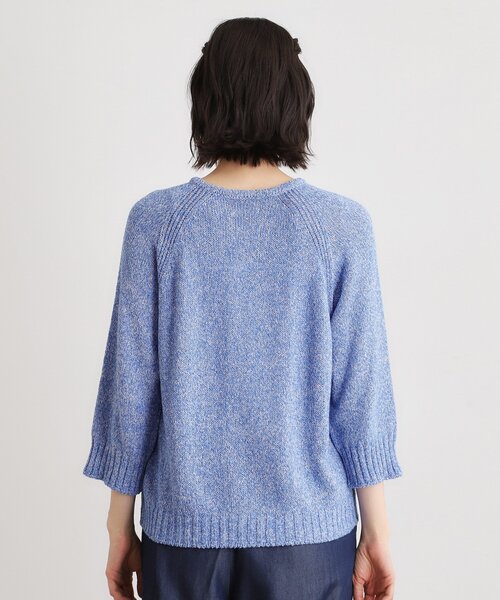 LAURA ASHLEY(ローラアシュレイ)の「【日本製/ワンマイルウエア】ギマブークレーヤーン カーディガン(カーディガン/ボレロ・レディース・ブルー/ダークグリーン・38)」の13枚目の写真