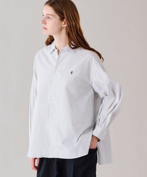 Kinetics(キネティクス)の「Gymphlex Cotton Stripe L/S Tunic Shirt(ジムフレックス コットン ストライプ 長袖チュニックシャツ)(シャツ/ブラウス・レディース・ホワイト系・X-LARGE)」の8枚目の写真