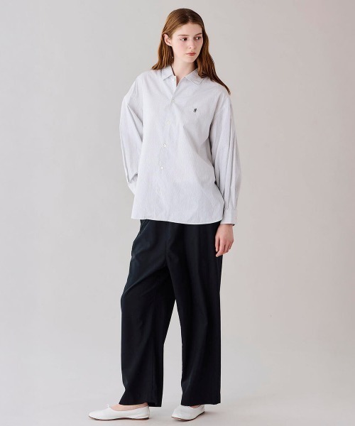 Kinetics(キネティクス)の「Gymphlex Cotton Stripe L/S Tunic Shirt(ジムフレックス コットン ストライプ 長袖チュニックシャツ)(シャツ/ブラウス・レディース・ホワイト系・X-LARGE)」の9枚目の写真