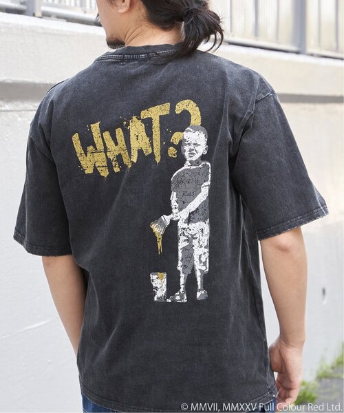 VENCEEXCHANGE(ヴァンスエクスチェンジ)の「Banksy バンクシー Whatever Boy スノーウォッシュTシャツ(Tシャツ/カットソー・メンズ・ブラック/グレー/ブラウン・M/L/LL)」の1枚目の写真