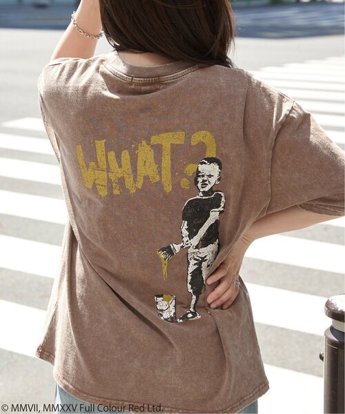 VENCEEXCHANGE(ヴァンスエクスチェンジ)の「Banksy バンクシー Whatever Boy スノーウォッシュTシャツ(Tシャツ/カットソー・メンズ・ブラック/グレー/ブラウン・M/L/LL)」の11枚目の写真