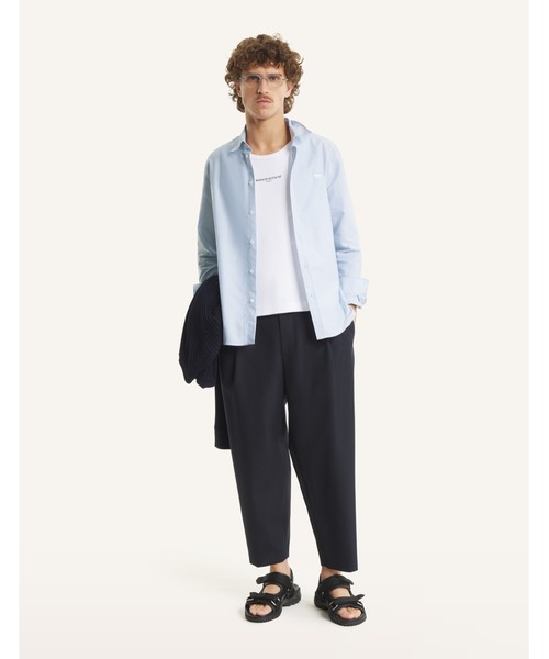 Maison Kitsune(メゾンキツネ)の「PROFILE FOX STRIPED REGULAR SHIRT(シャツ/ブラウス・メンズ・スカイブルー系・M/XS)」の5枚目の写真