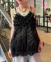 crinkle crinkle crinkle】frill gather volume camisole/フリル