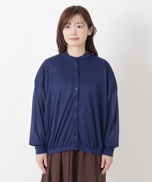 one'sterrace（ワンズテラス）の「【ひんやり/UV】クルーネック ボリューム袖UVカーディガン（カーディガン/ボレロ・レディース・ブルー系その他7・02）」の2枚目の写真
