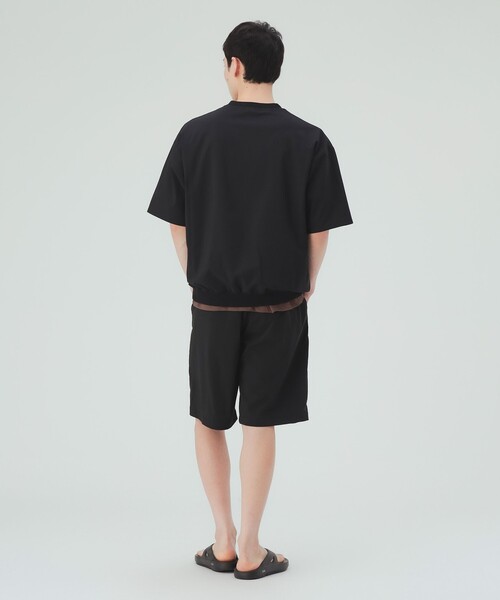 BEAMS HEART（ビームスハート）の「【8/6値下げ】ポリトロ リブ ヘンリーネック Tシャツ（Tシャツ/カットソー・メンズ・ブラック/ダークブラウン・S/M/XL/L）」の4枚目の写真