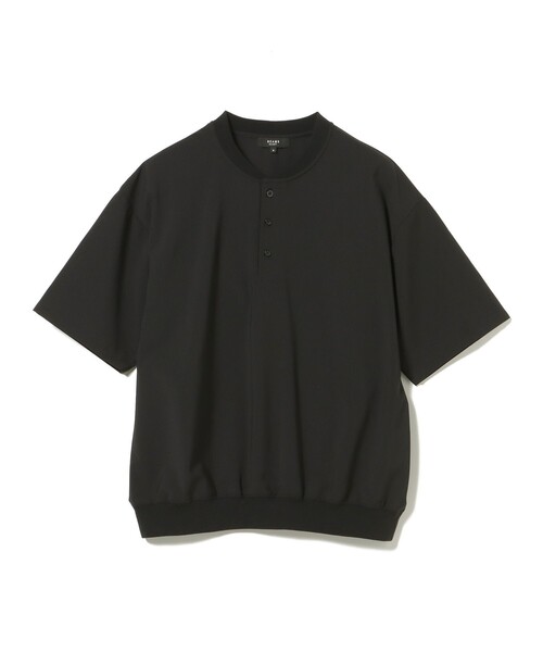 BEAMS HEART（ビームスハート）の「【8/6値下げ】ポリトロ リブ ヘンリーネック Tシャツ（Tシャツ/カットソー・メンズ・ブラック/ダークブラウン・S/M/XL/L）」の8枚目の写真