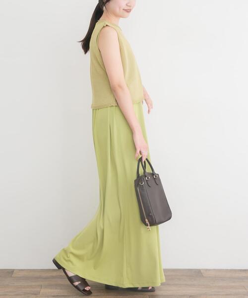 ITEMS URBANRESEARCH(アイテムズ アーバンリサーチ)の「ニットベストセットノースリーブワンピース(ワンピース・レディース・ブラック/イエロー系その他/ベージュ・FREE)」の3枚目の写真