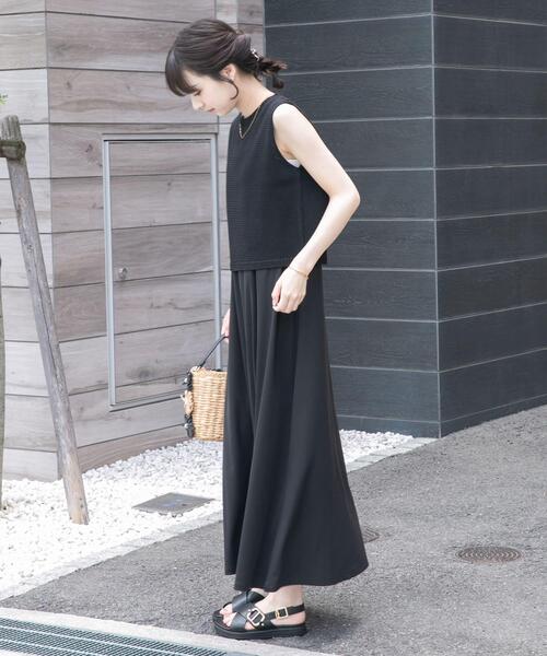 ITEMS URBANRESEARCH(アイテムズ アーバンリサーチ)の「ニットベストセットノースリーブワンピース(ワンピース・レディース・ブラック/イエロー系その他/ベージュ・FREE)」の10枚目の写真