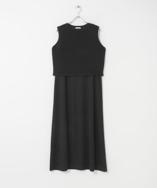 ITEMS URBANRESEARCH(アイテムズ アーバンリサーチ)の「ニットベストセットノースリーブワンピース(ワンピース・レディース・ブラック/イエロー系その他/ベージュ・FREE)」の11枚目の写真