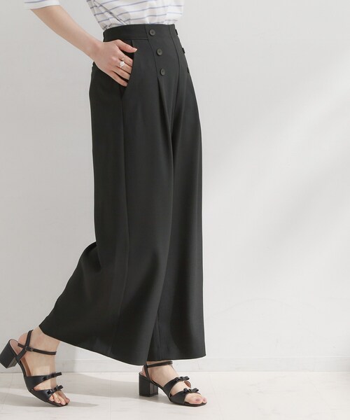 couture brooch(クチュールブローチ)の「【洗える】リネンライク マリンパンツ(その他パンツ・レディース・ネイビー/アイボリー系4・42/40/38/36)」の17枚目の写真