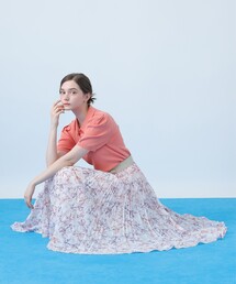 【美品】ANAYI アナイ 花柄 セットアップ ブラウス　スカート ANAYI（アナイ） スカート デニムフラワージャガードポケットスカート