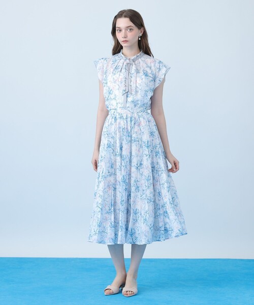 ANAYI(アナイ)の「Coral プリントローンプリーツ スカート〈セットアップ対応商品〉(スカート・レディース・ブルー/ピンク・38/36/34)」の9枚目の写真