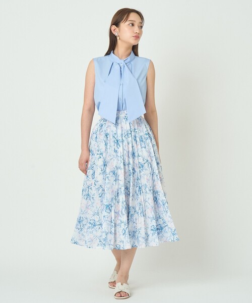 ANAYI(アナイ)の「Coral プリントローンプリーツ スカート〈セットアップ対応商品〉(スカート・レディース・ブルー/ピンク・38/36/34)」の22枚目の写真