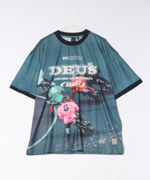 DEUS EX MACHINA(デウスエクスマキナ)の「ENDURO PHOTO SS JERSEY(Tシャツ/カットソー・メンズ・ブルー/ブラウン・M/L)」の2枚目の写真